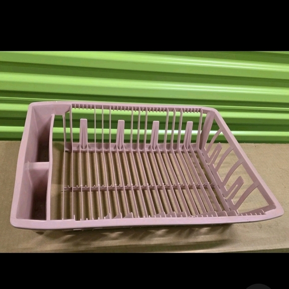 Vintage Pink Dish Drying Rack Set - Picture 7 of 9